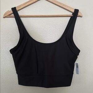 NWT Old Navy Black Swim Bikini Top Size L